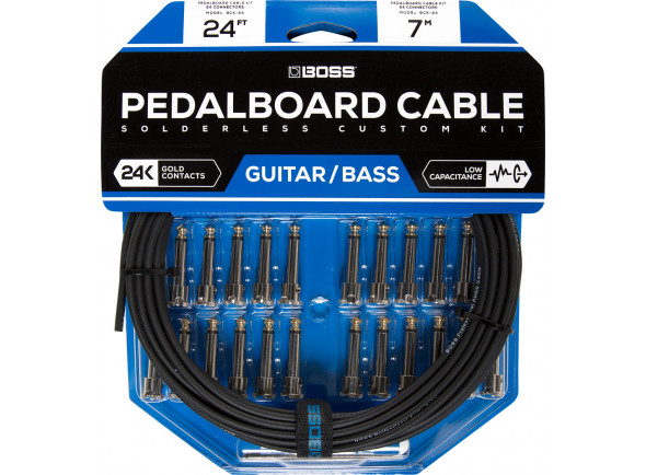<b>BOSS BCK-24 Kit Cabo 7M + 24 fichas Jack sem solda para pedalboards</b> <b>BOSS BCK-24 Kit Cabo 7M + 24 fichas Jack sem solda para pedalboards</b>
